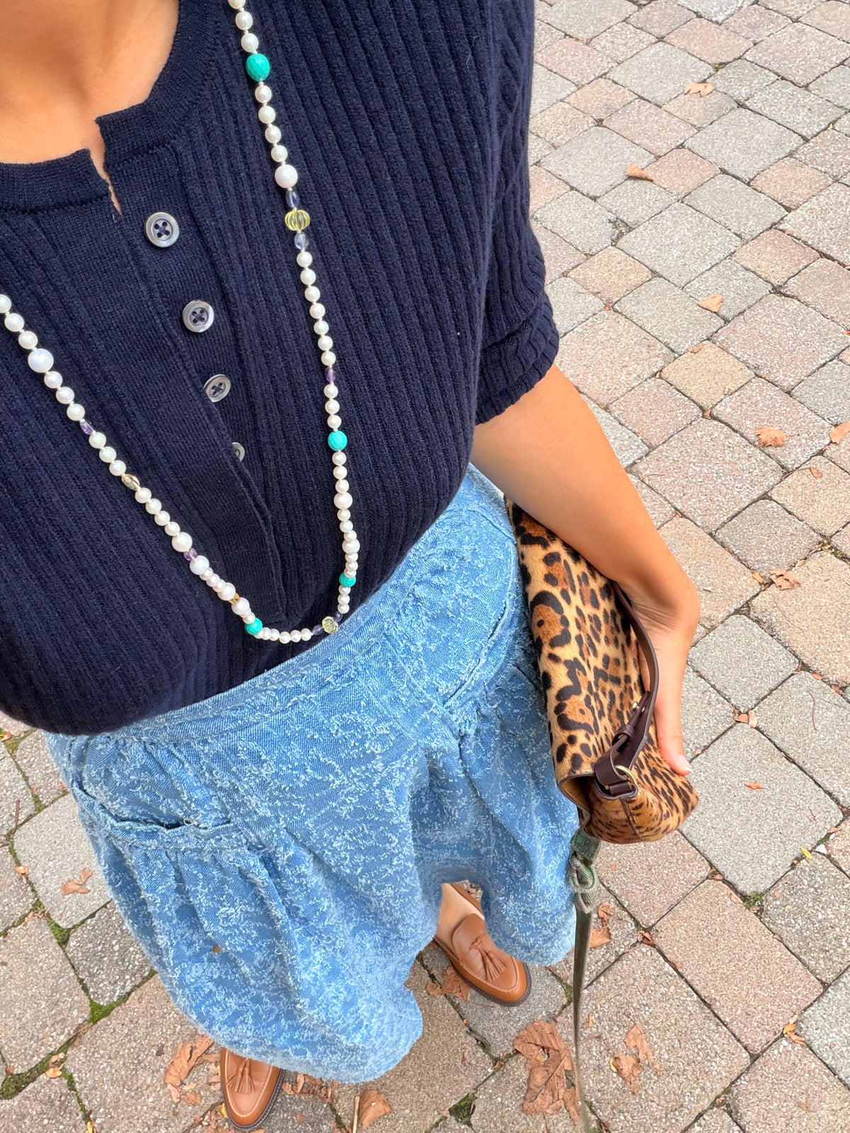 Sibyl Necklace in Pearls and Gemstones
