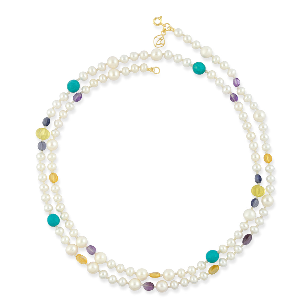 Sibyl Necklace in Pearls and Gemstones