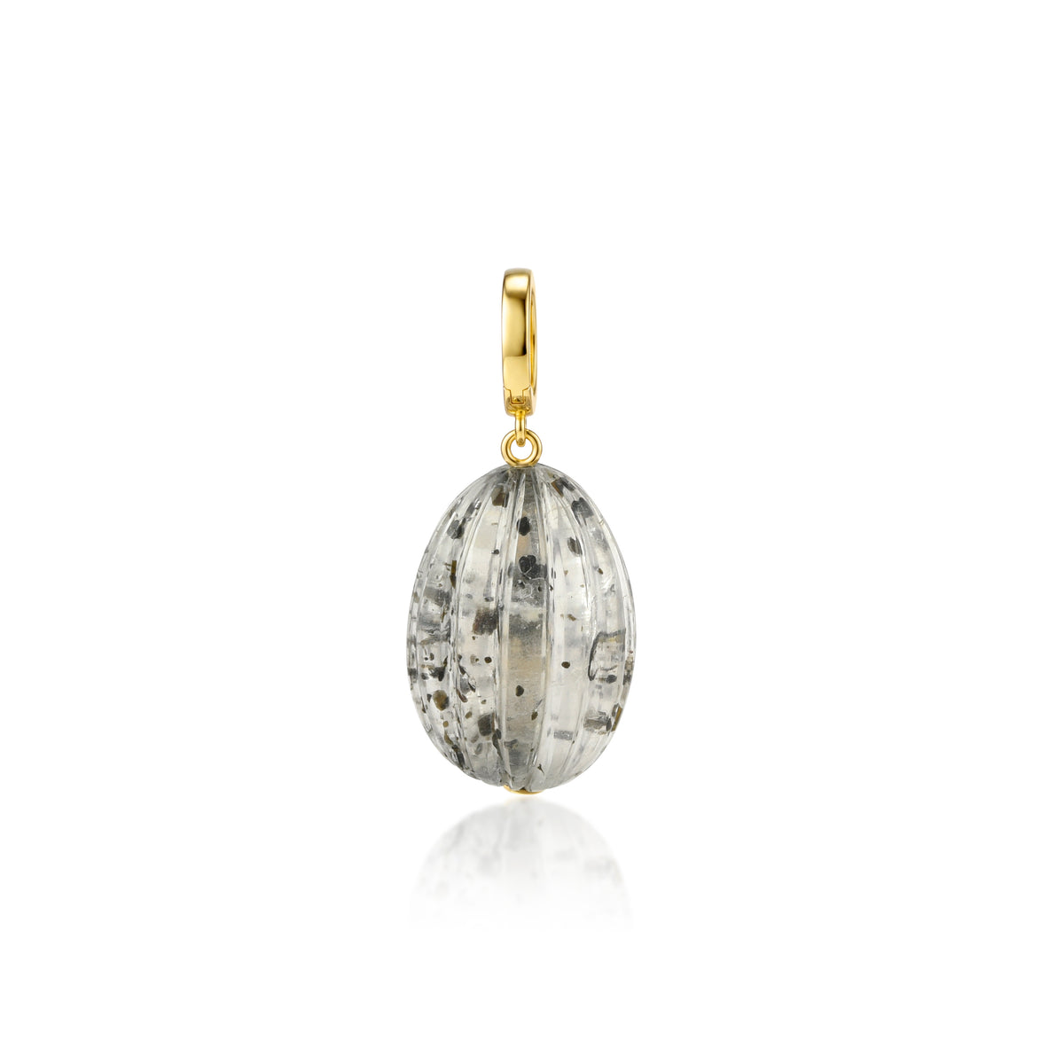 Dot Quartz Hand Carved Clip On Pendant