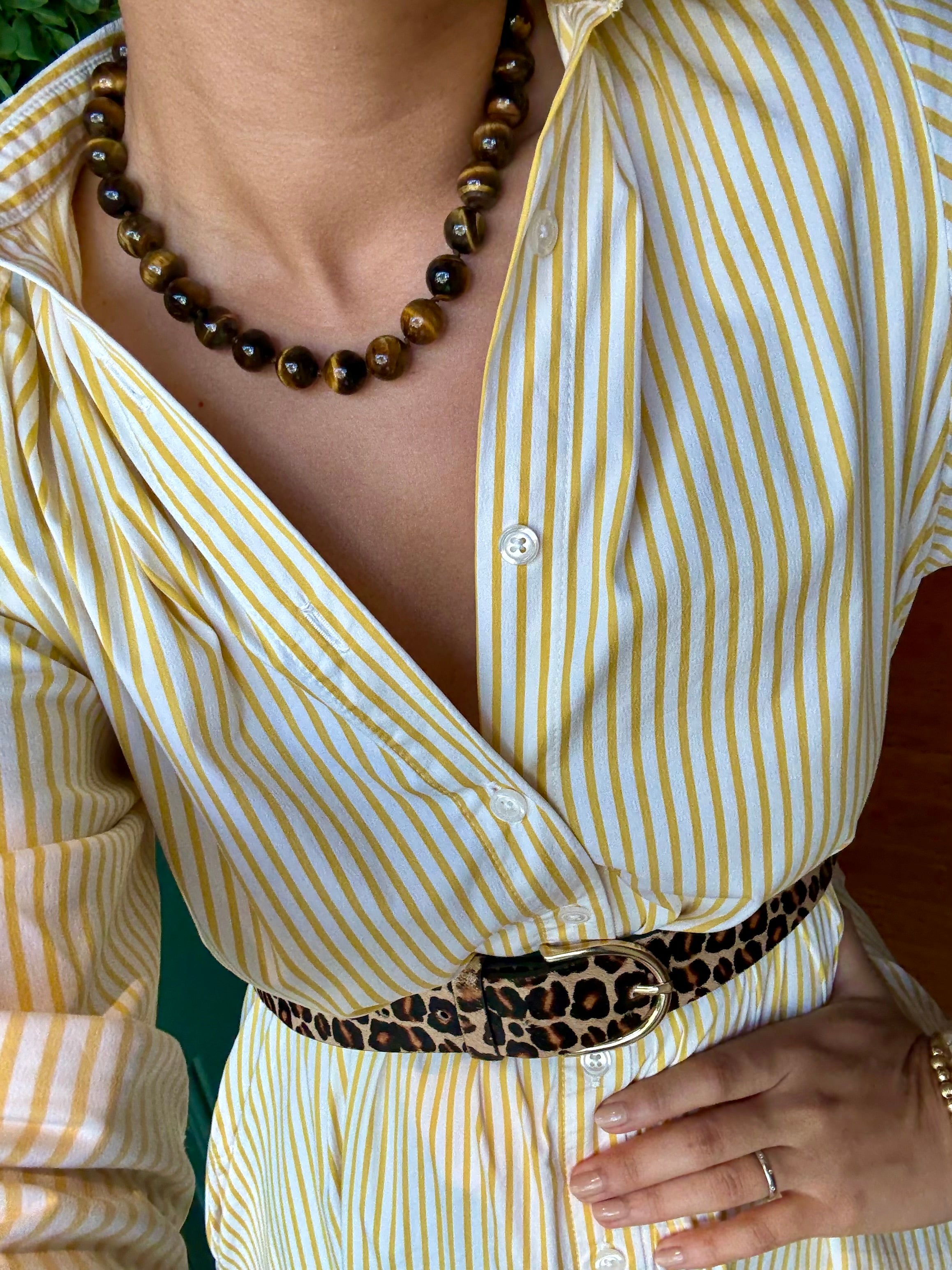 Clemmie Necklace in Tiger's Eye