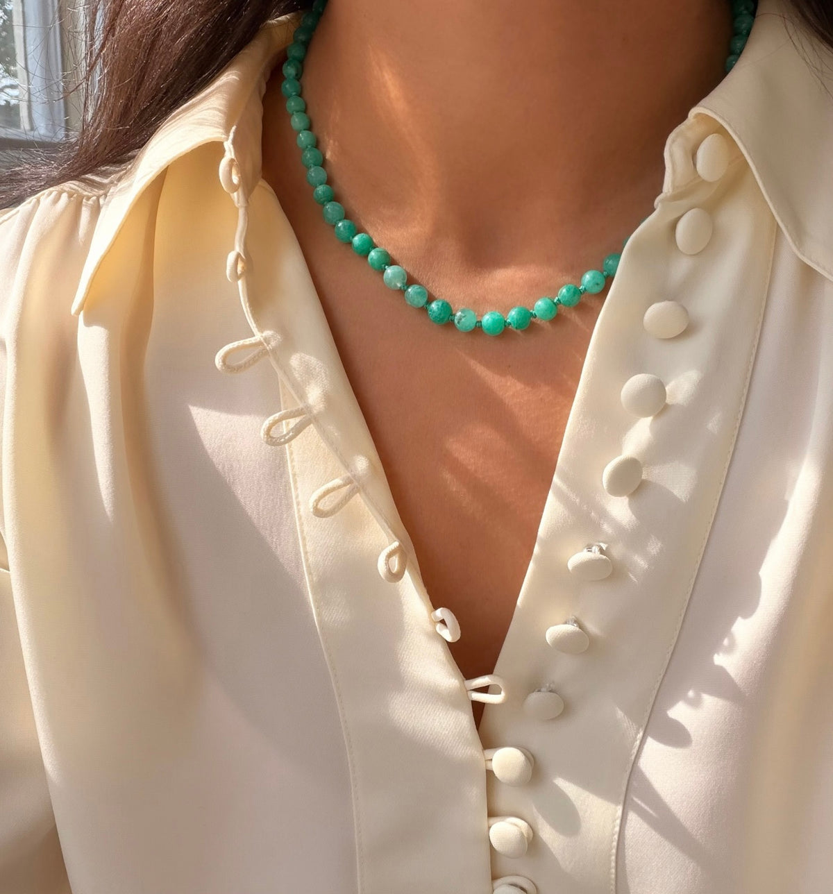 Louie Necklace in Amazonite