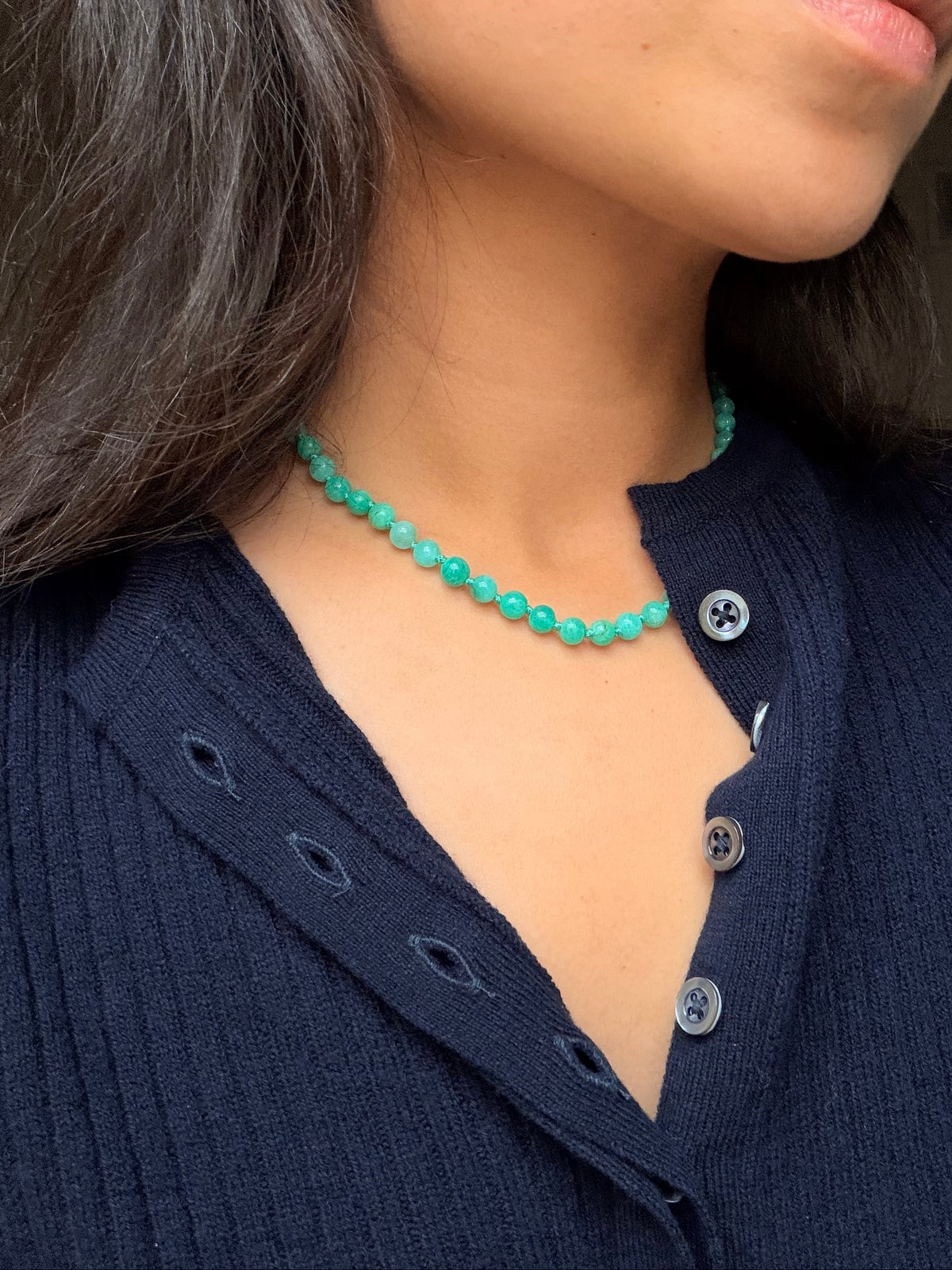 Louie Necklace in Amazonite