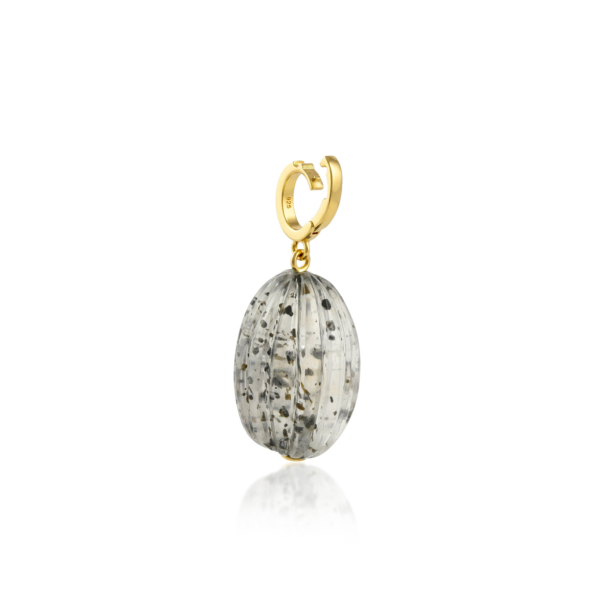 Dot Quartz Hand Carved Clip On Pendant