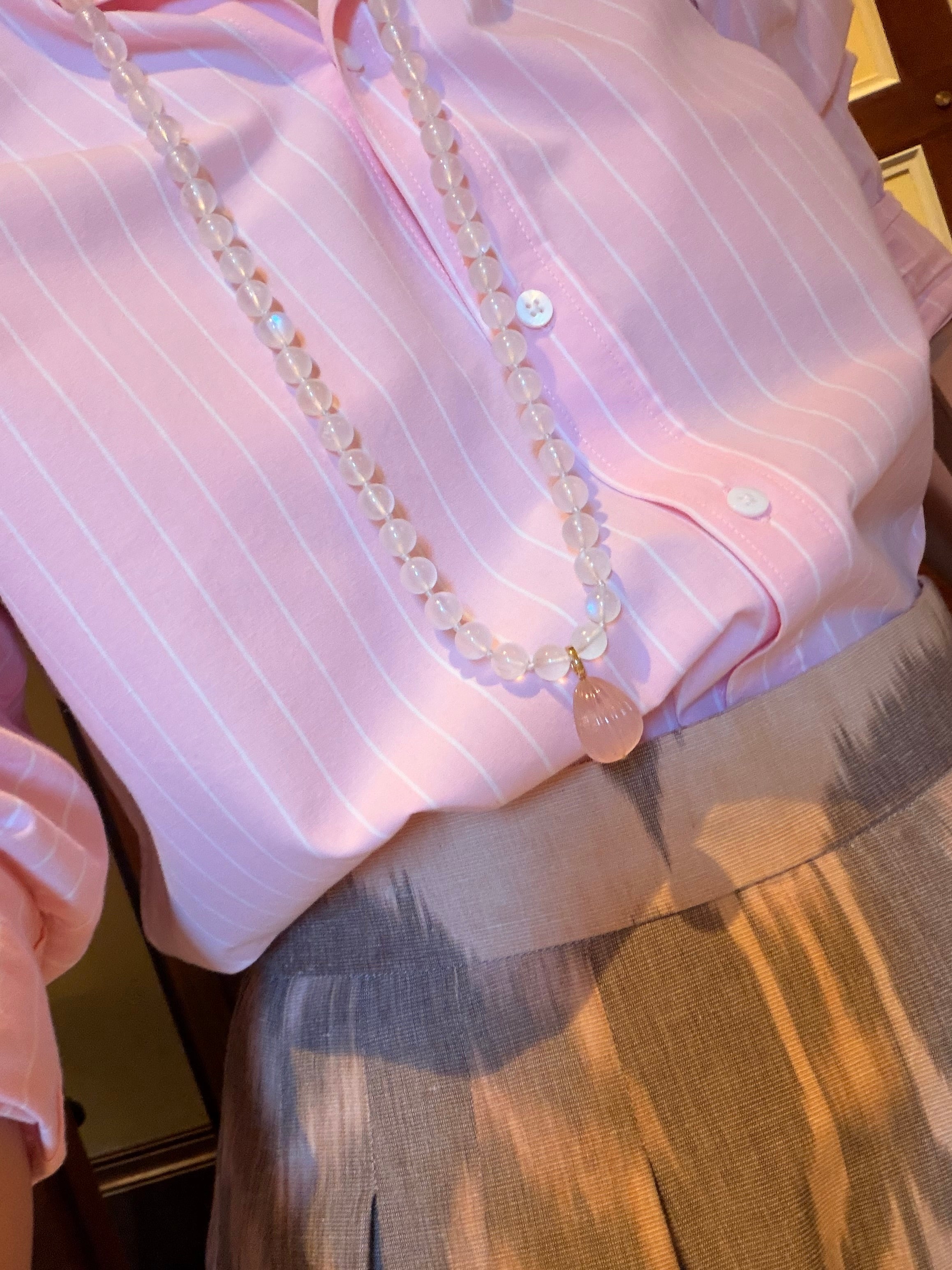 Cyra Long Moonstone Necklace