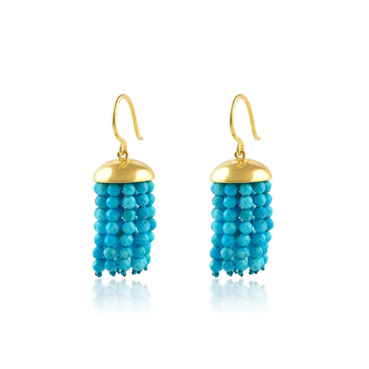 Hydra Tassel Earrings in Turquoise