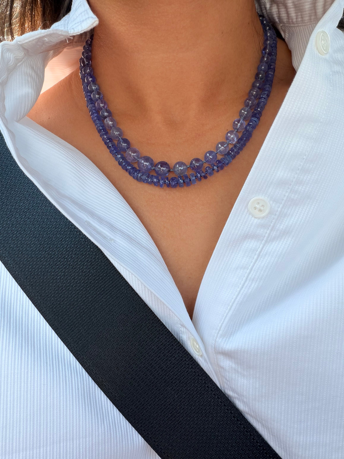 Sitara Faceted Necklace in Tanzanite
