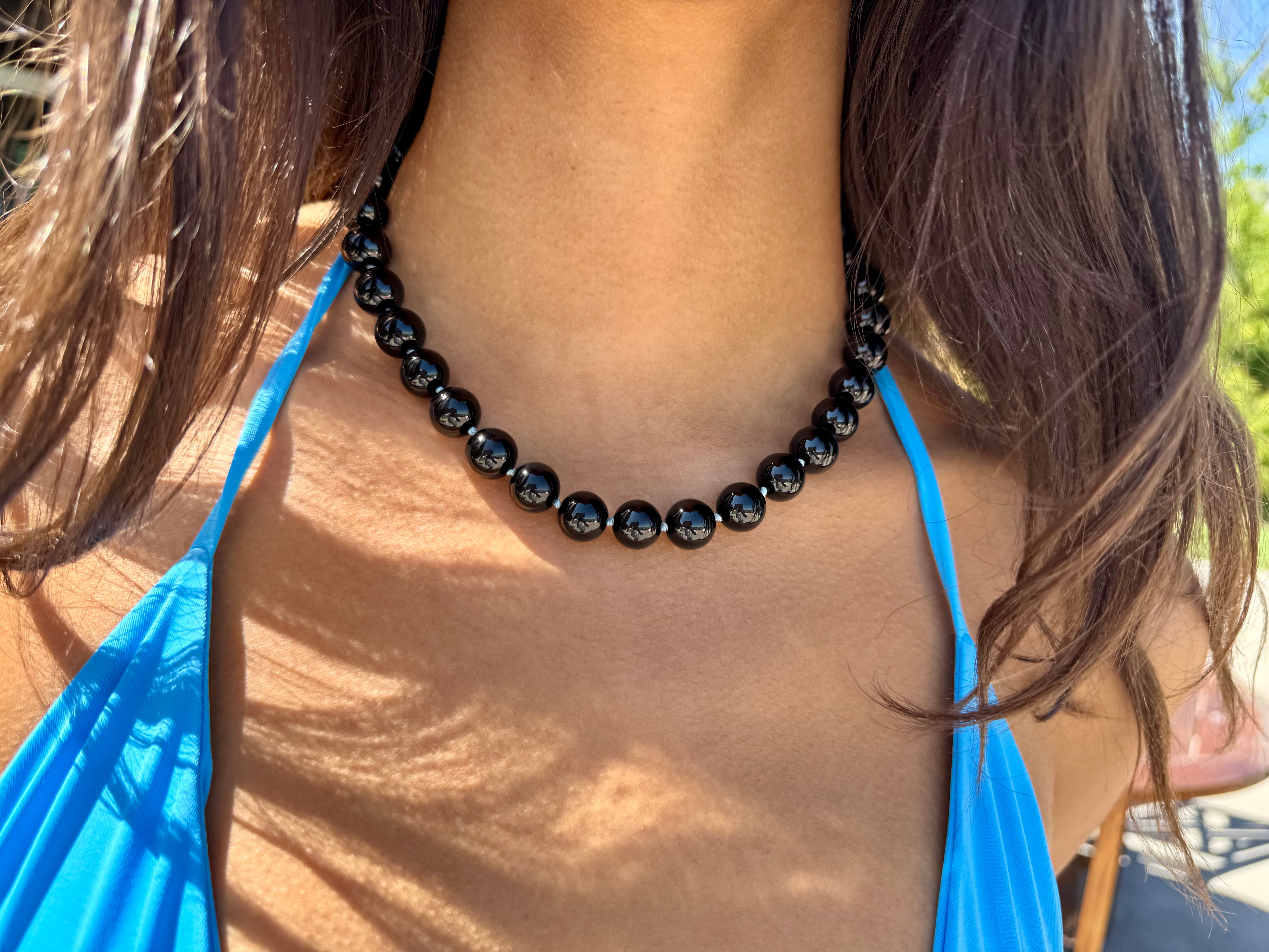 Clemmie Necklace in Black Onyx