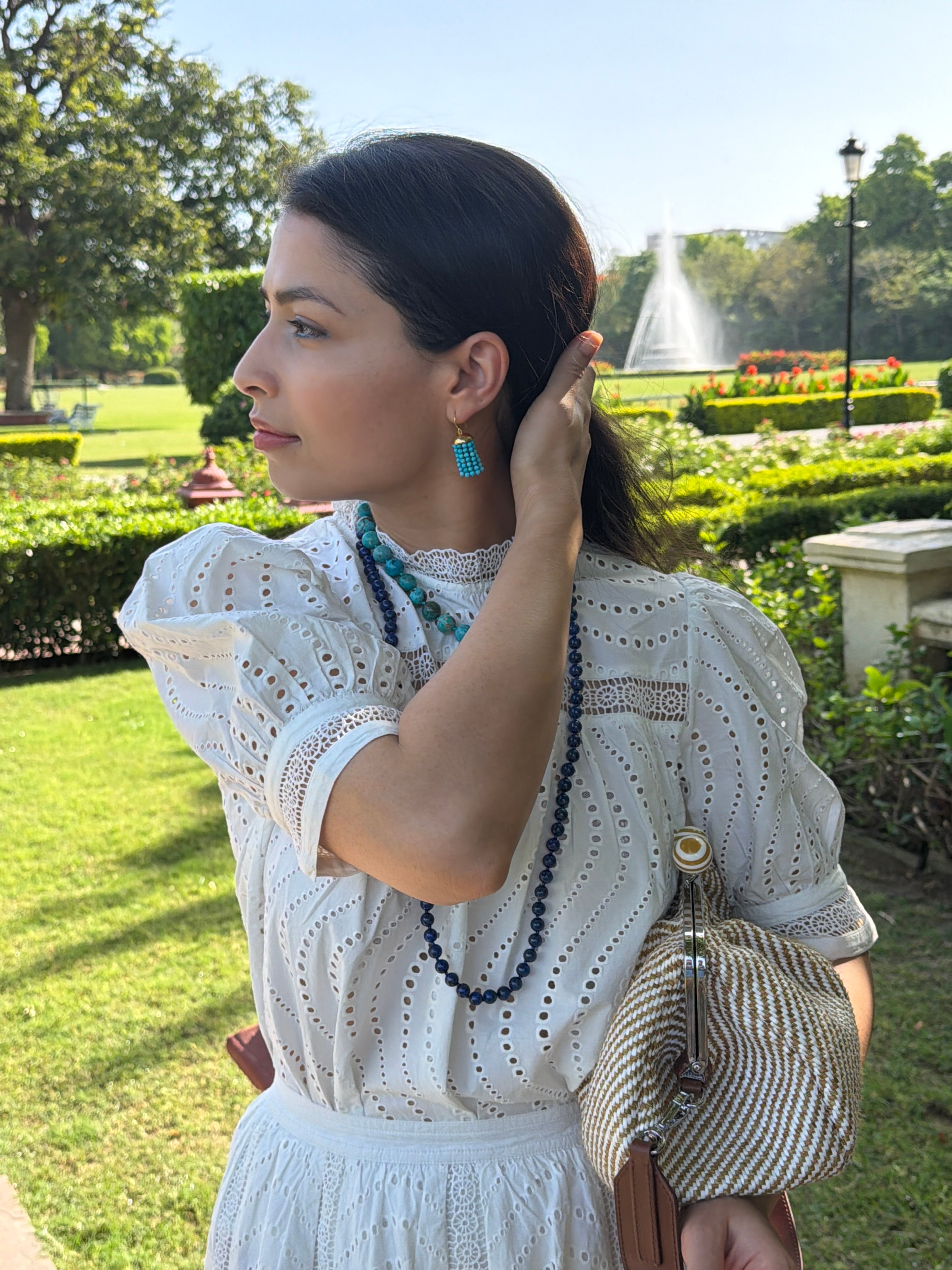 Hydra Tassel Earrings in Turquoise