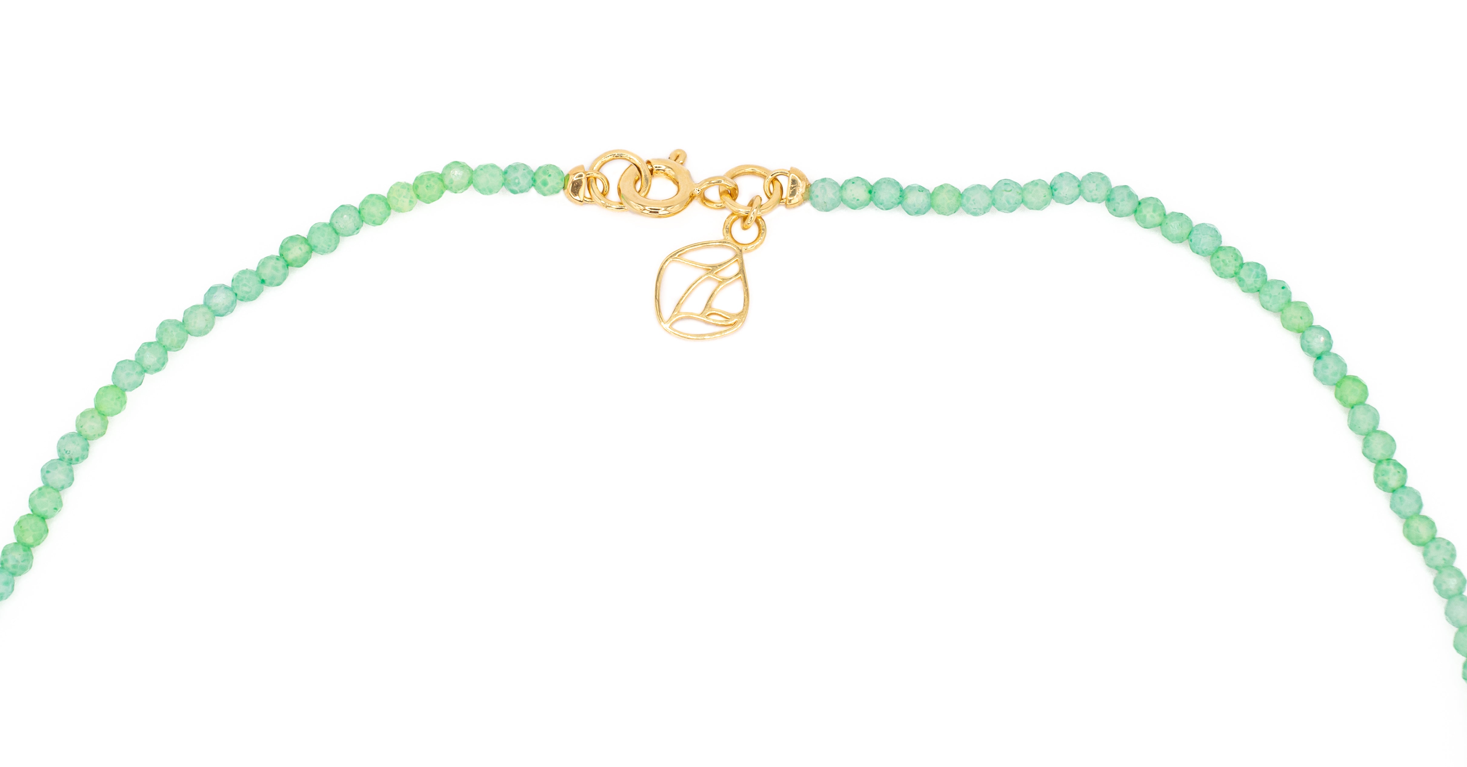 Tinka Tiny Gem Necklace in Chrysoprase