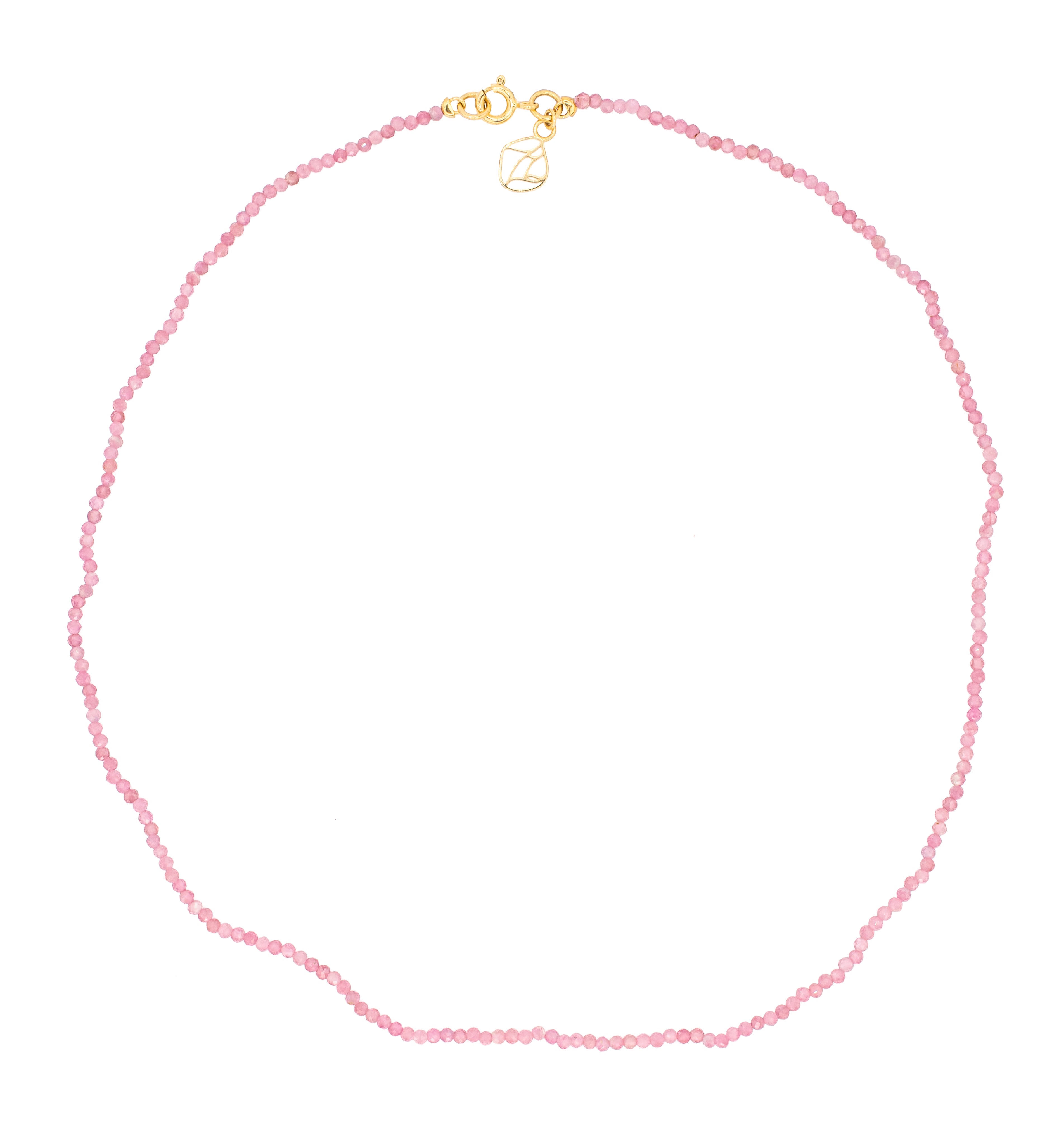 Tinka Tiny Gem Necklace in Pink Tourmaline
