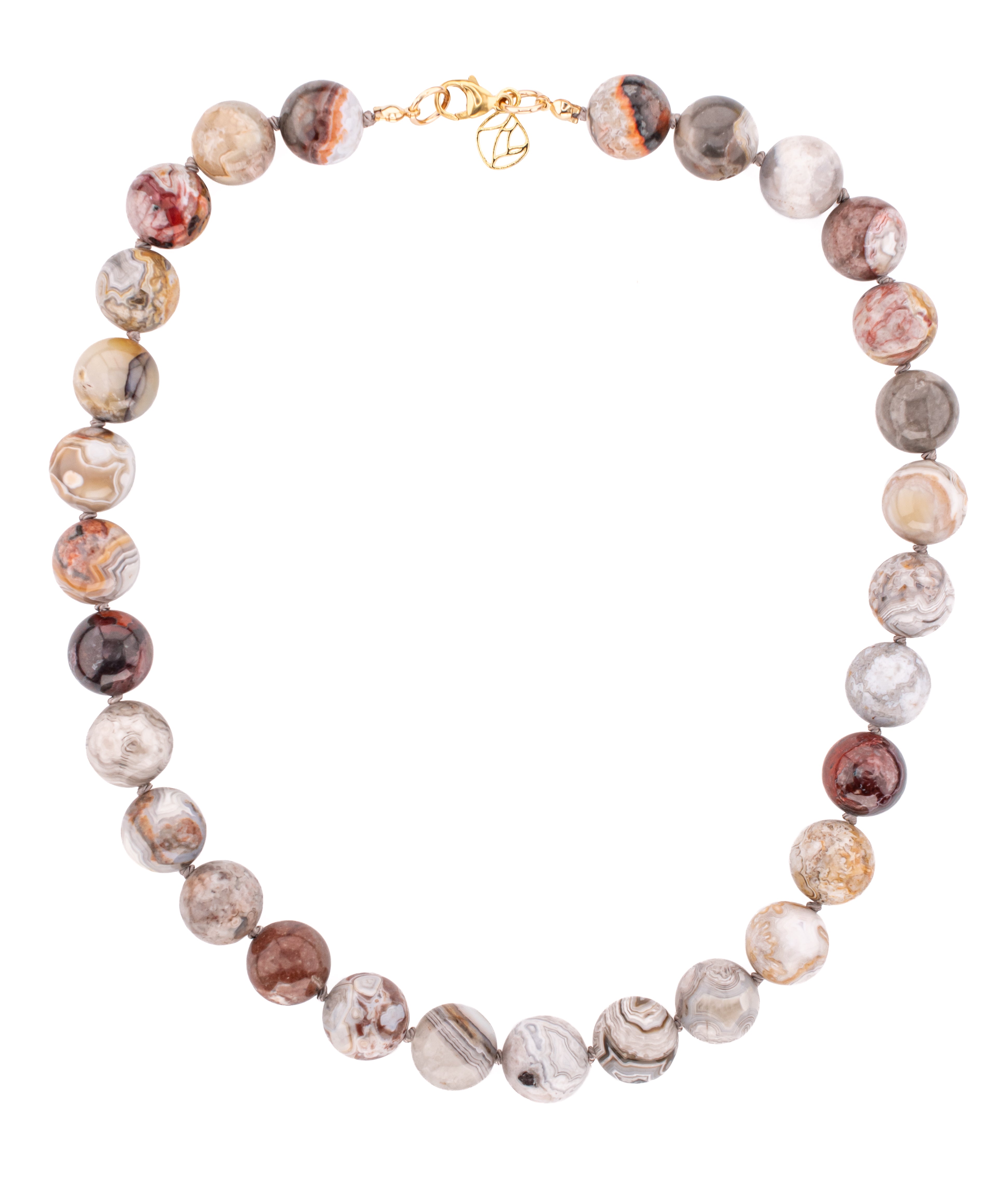 Clemmie Necklace in Lace Agate