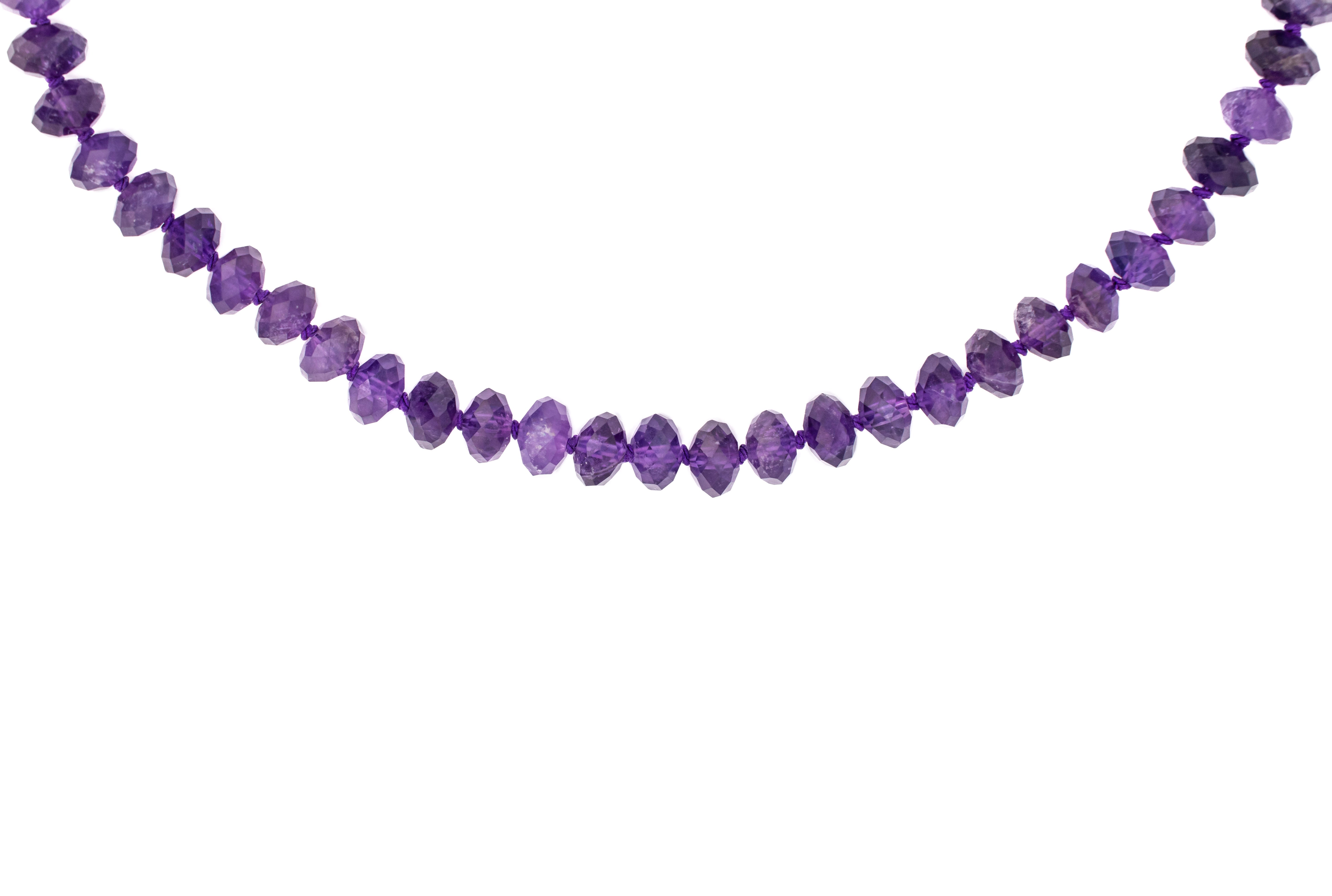 Sloane Necklace in Faceted Amethyst