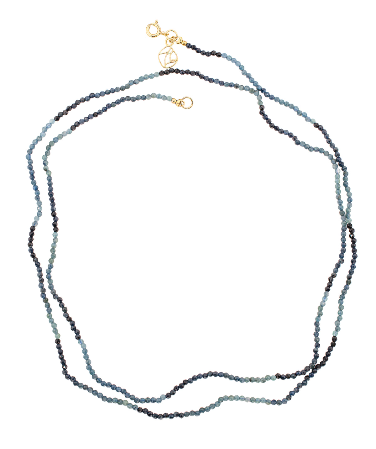 Long Tinka Tiny Gem Necklace in Blue Tourmaline