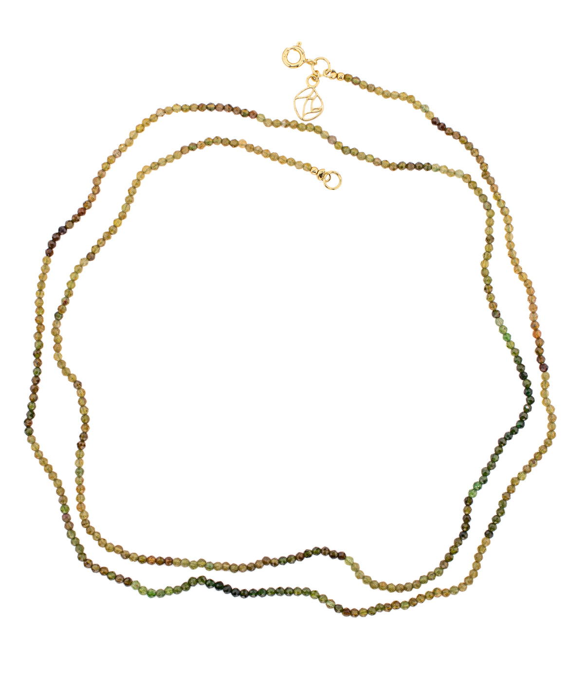 Long Tinka Tiny Gem Necklace in Green Tourmaline