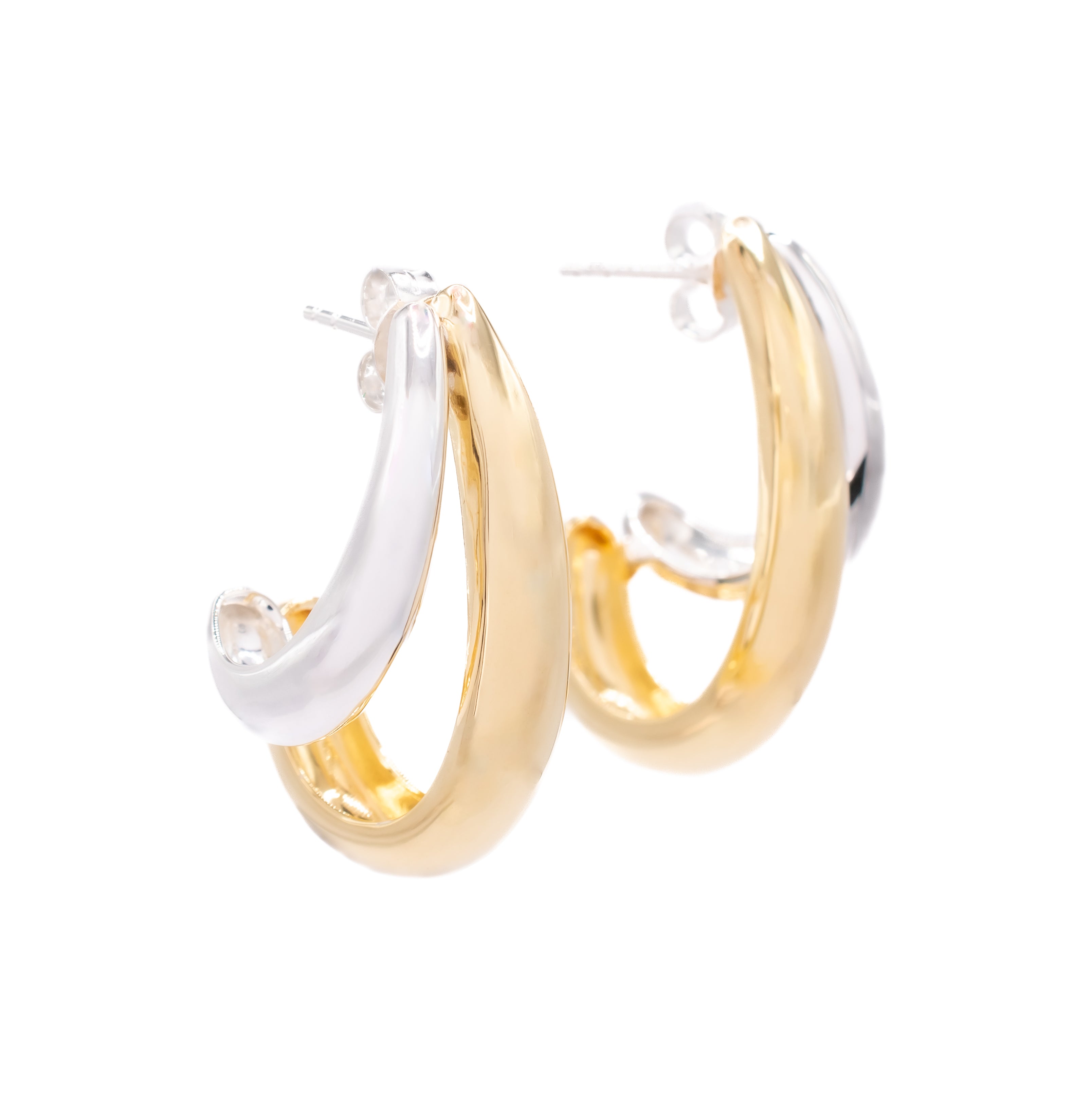 Spencer Earrings in Mixed Metal