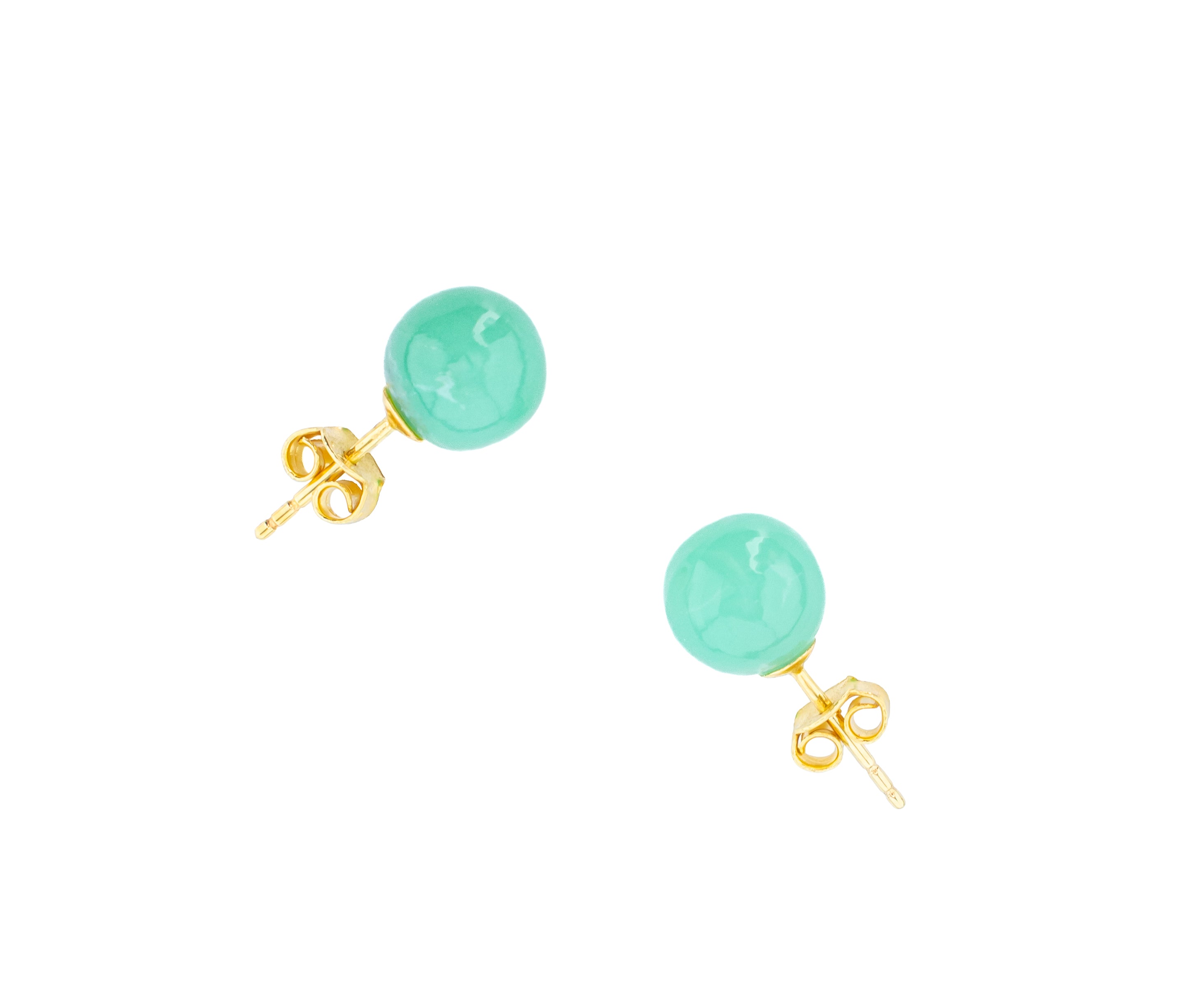 Cosmos Stud Earrings in Chrysoprase