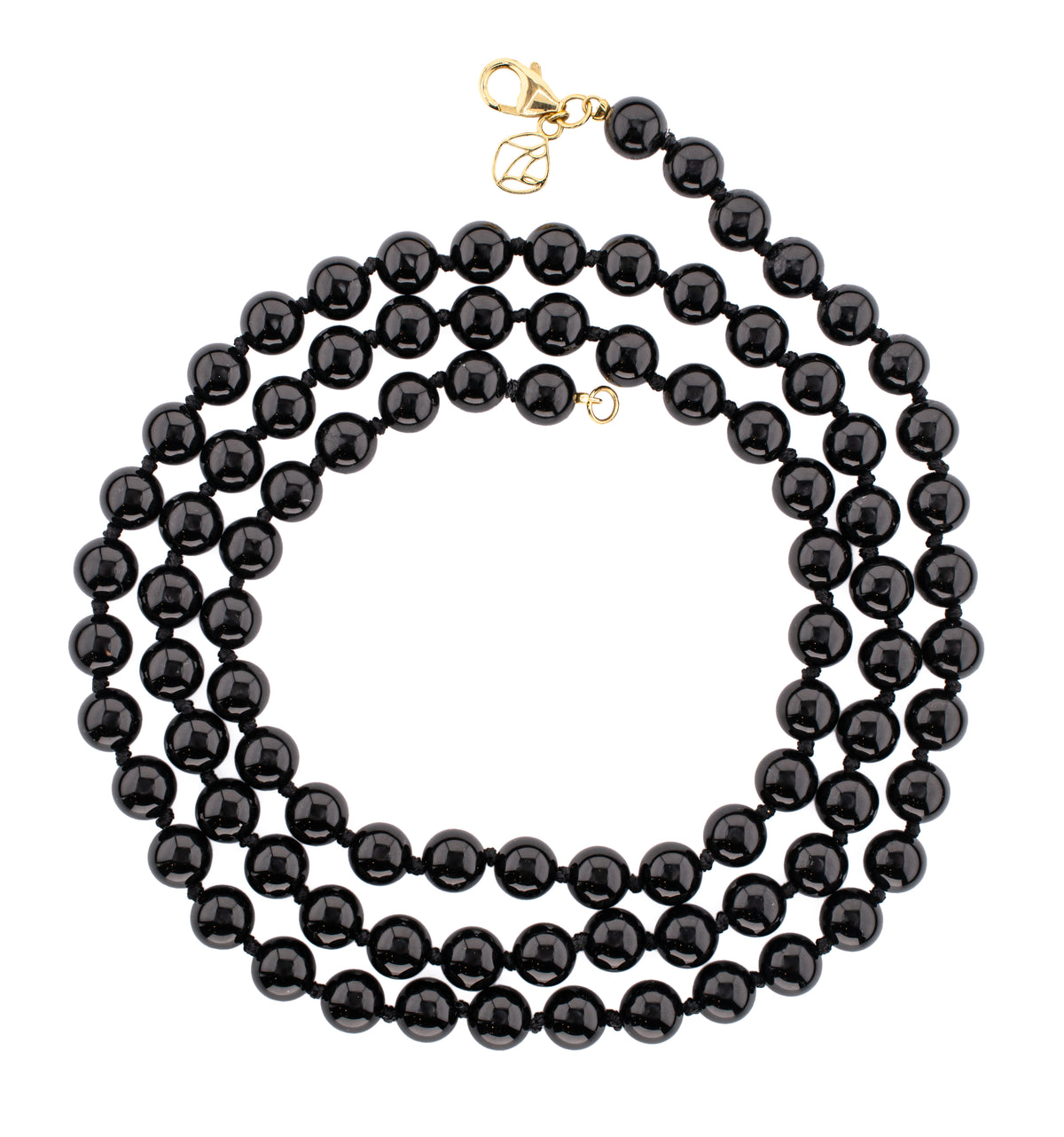 Cyra Long Necklace in Black Onyx