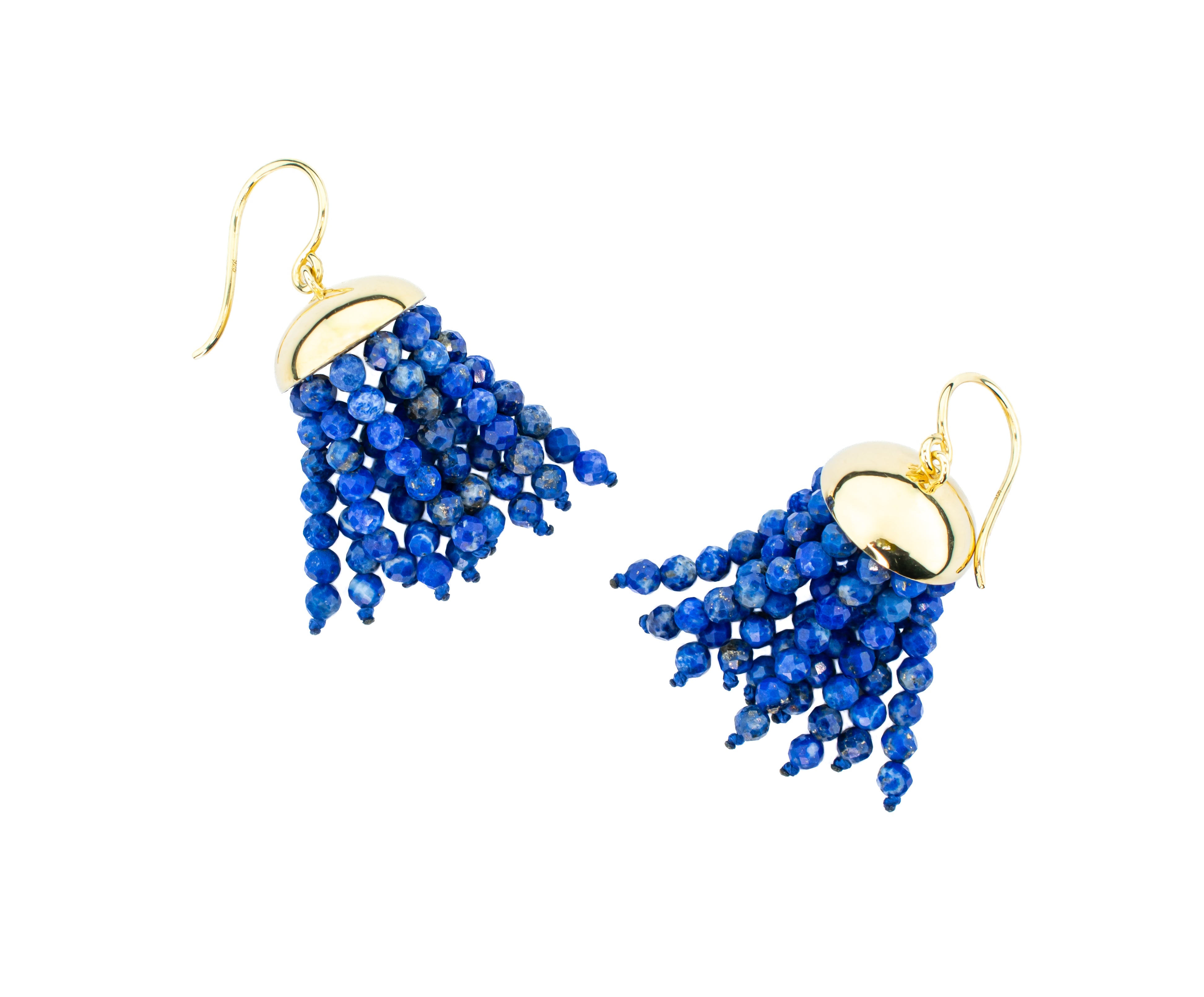 Hydra Tassel Earrings in Lapis Lazuli