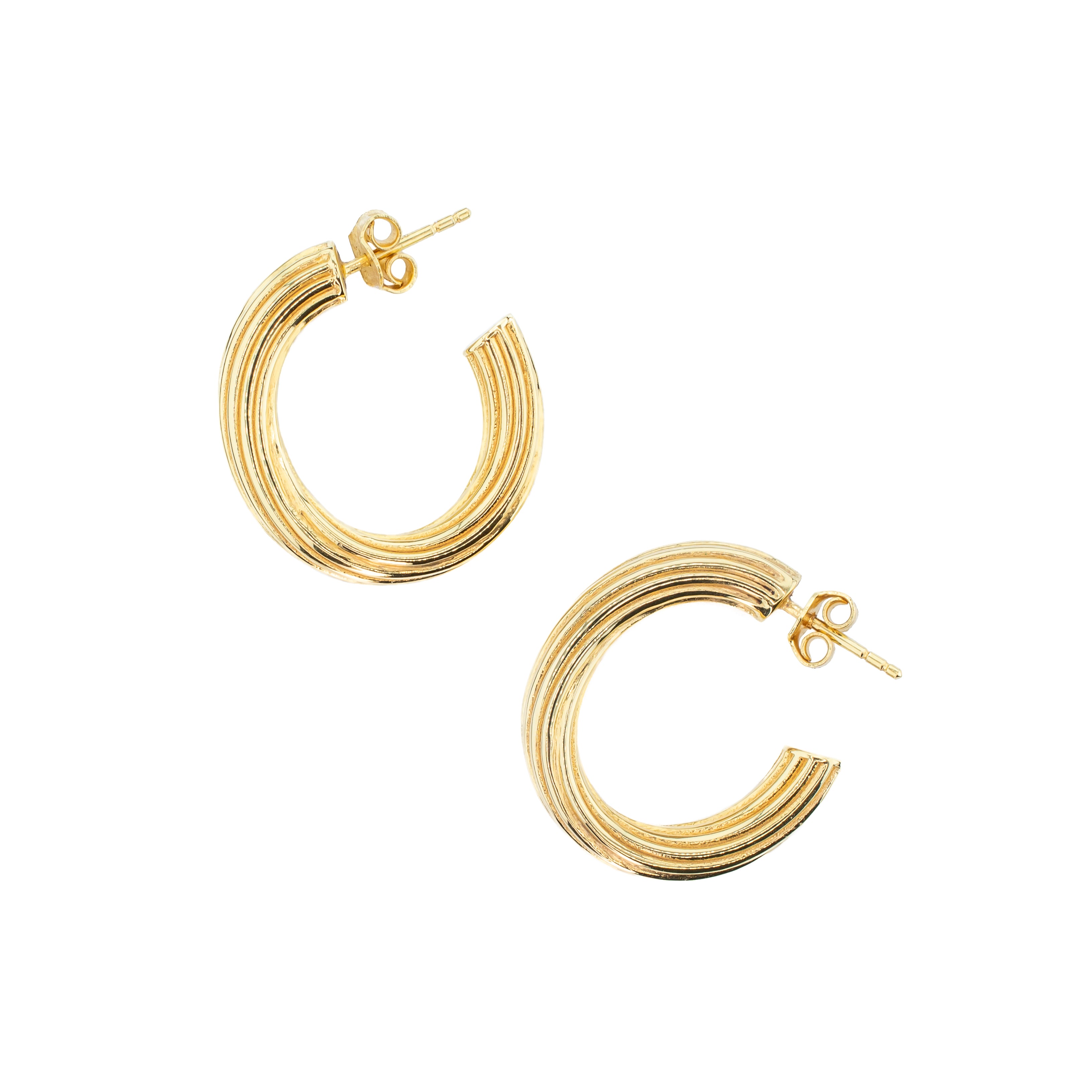 Joon Hoop Earrings in Ribbed Gold