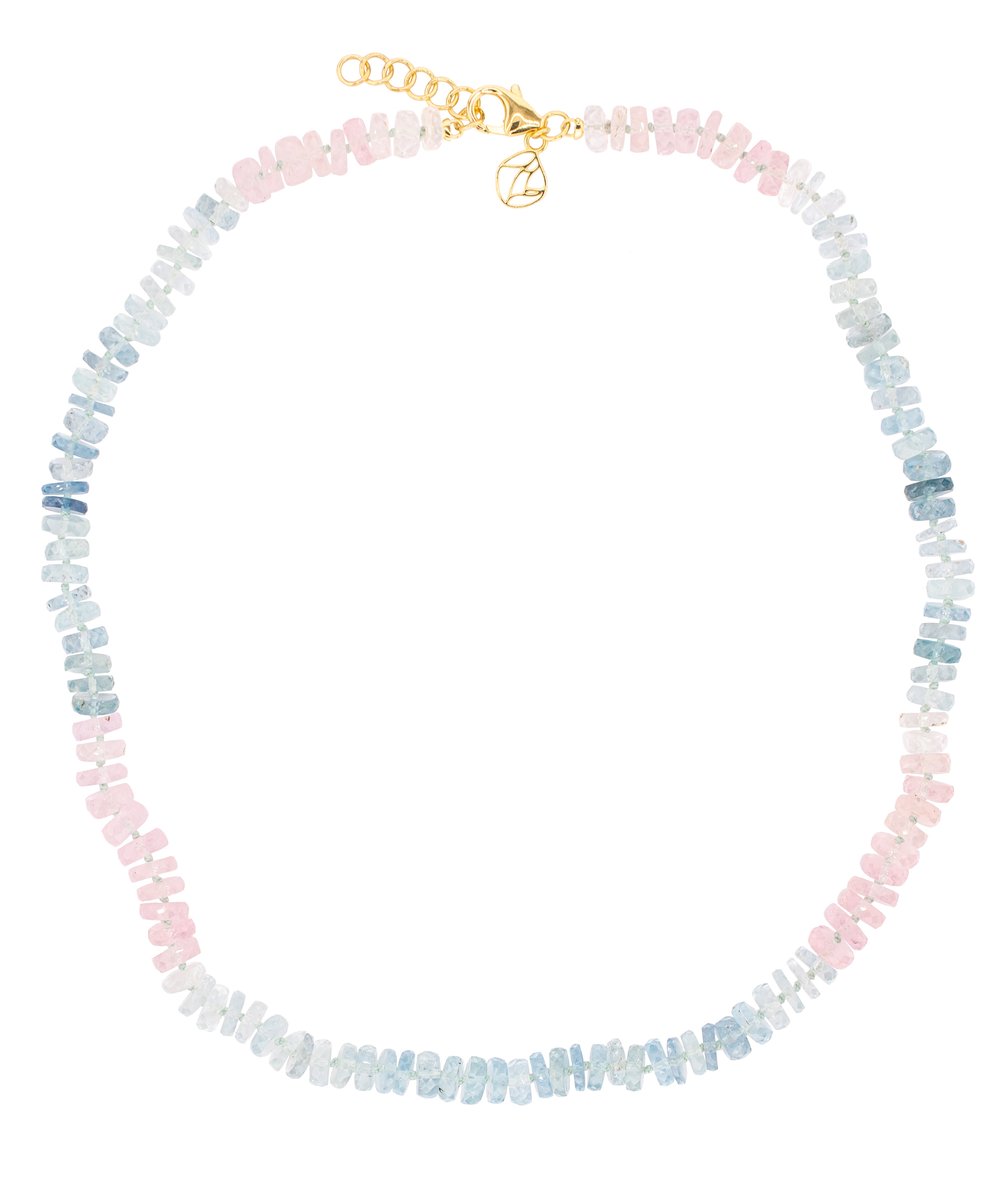 Albemarle Necklace Facted Aquamarine and Morganite