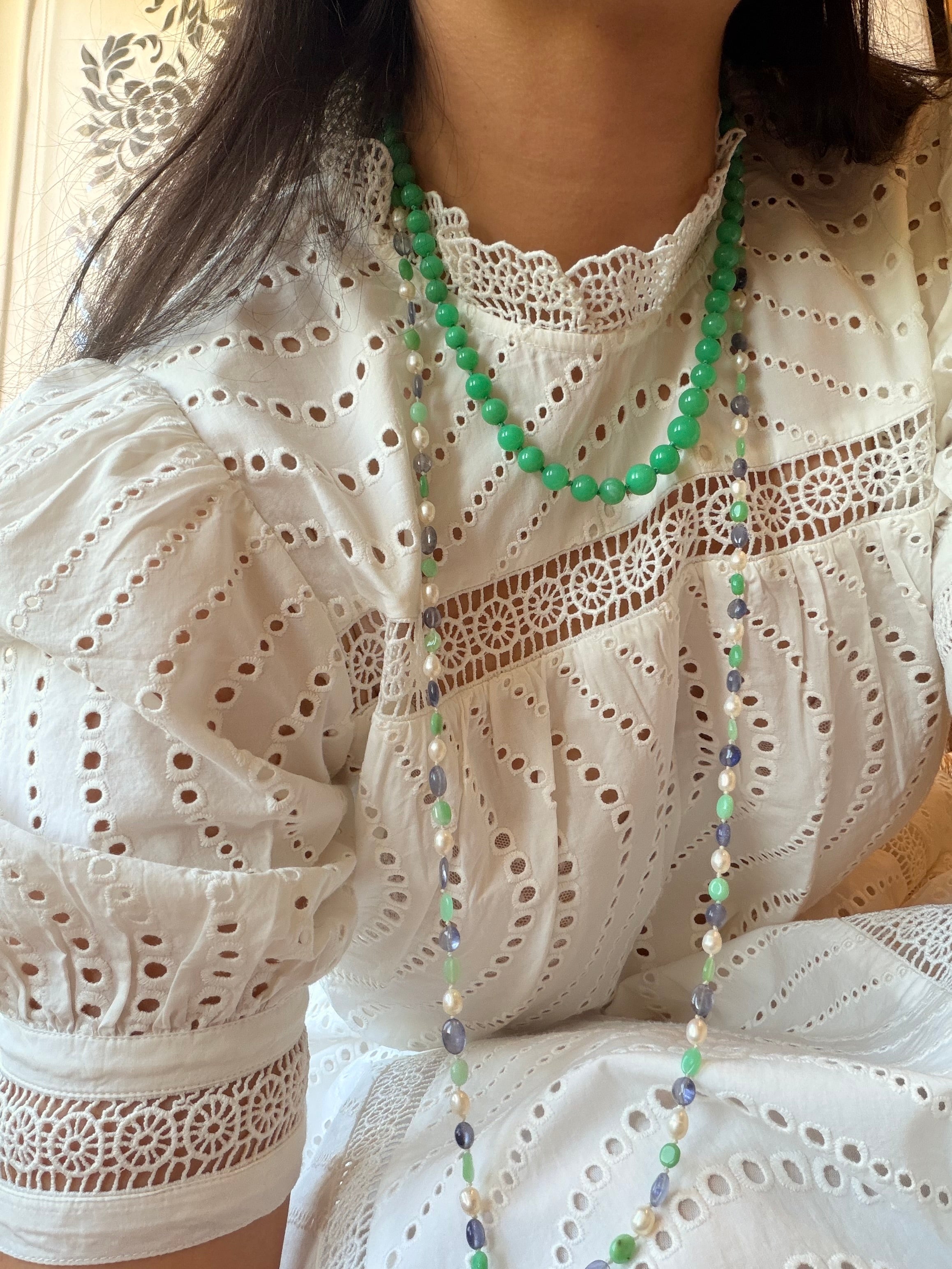 Chilton Necklace in Chrysoprase