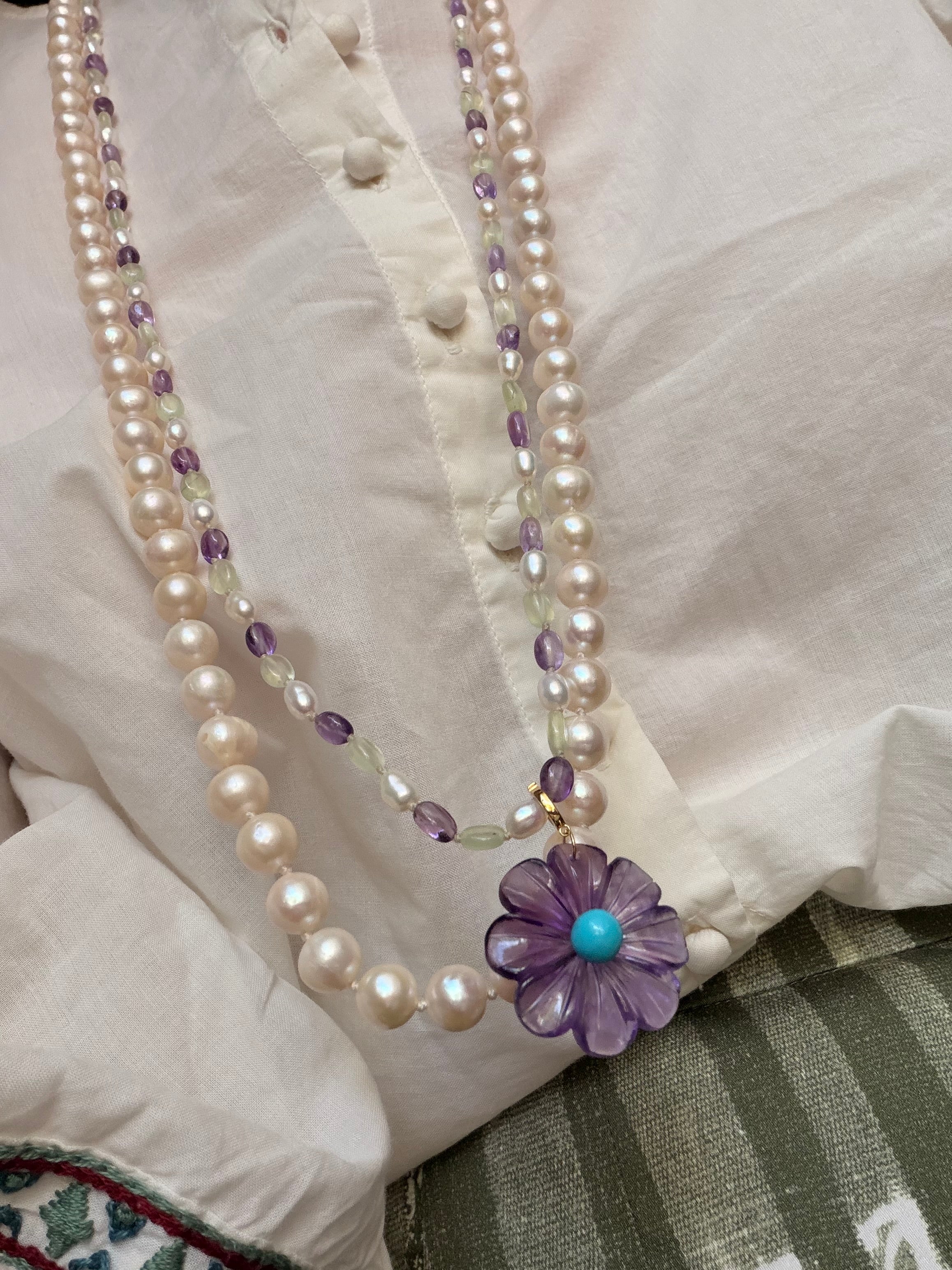 Wentworth Knotted Long Pearl Necklace