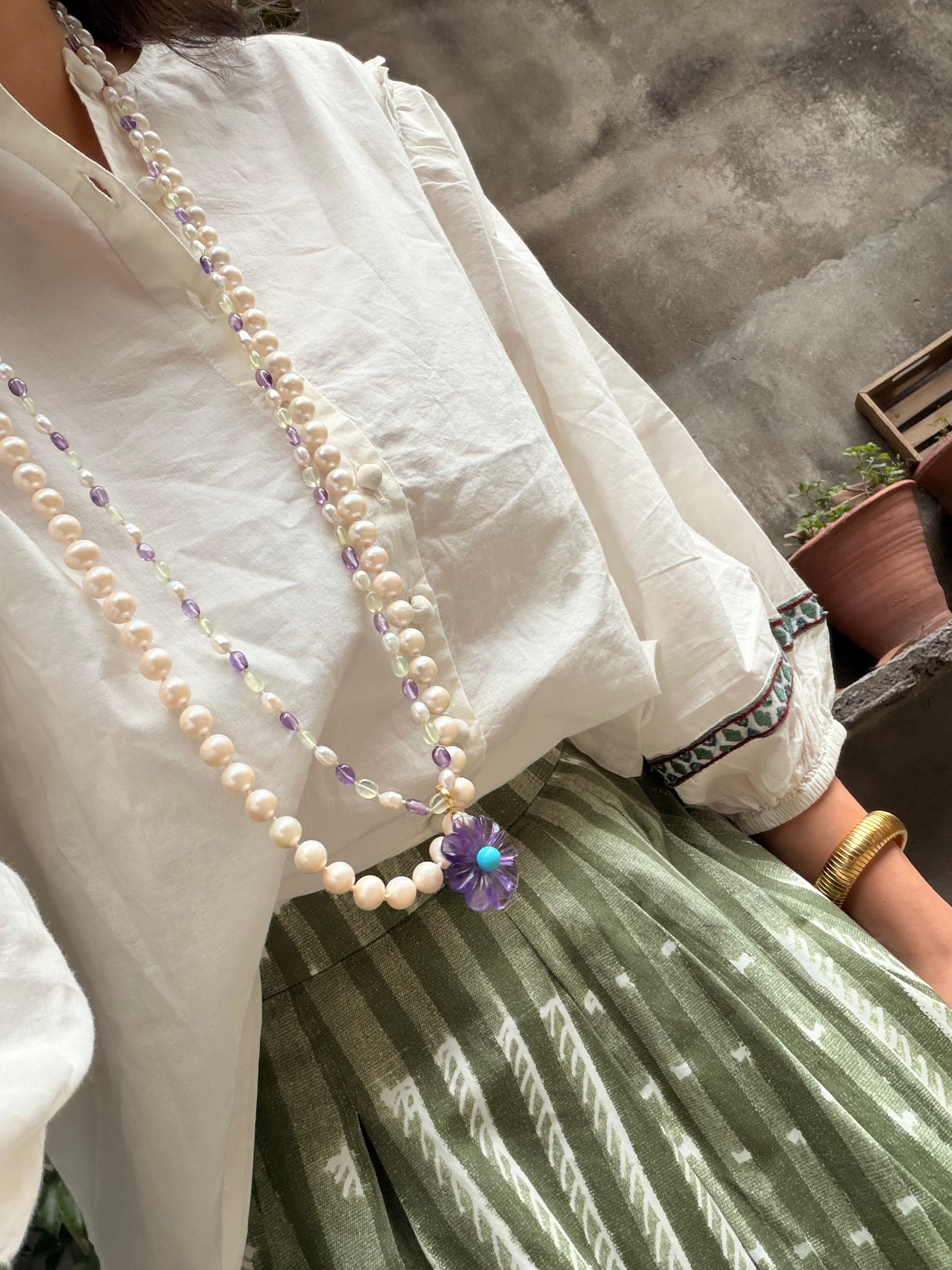 Wentworth Knotted Long Pearl Necklace