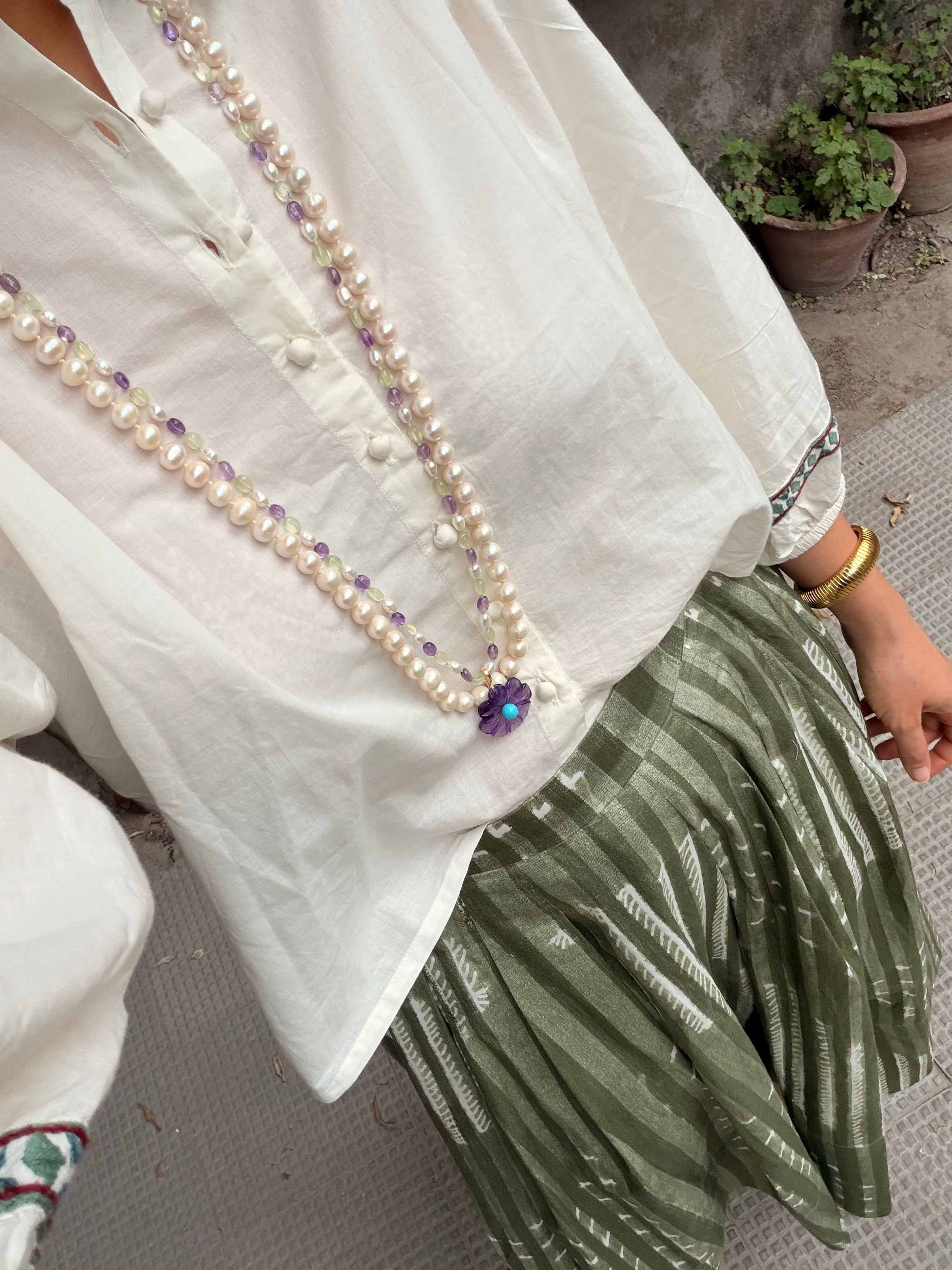 Wentworth Knotted Long Pearl Necklace