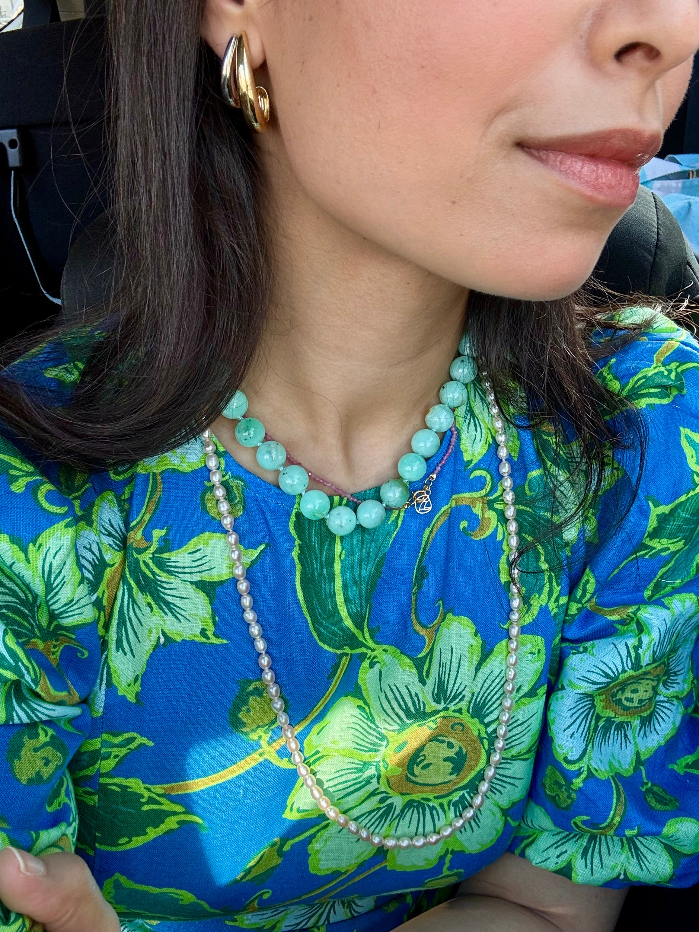 Tinka Tiny Gem Necklace in Pink Tourmaline